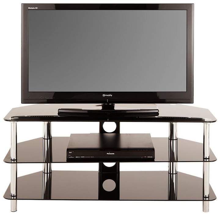 Darcy Glass And Chrome TV Stand - Holds Up To 34 Inch TV
