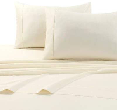 Tribeca Living 600-Thread-Count Cotton Deep-Pocket Queen Sheet Set in Ivory