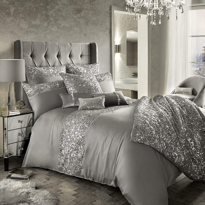 Kylie Minogue at Home - Cadence Duvet Cover - Silver - Super King