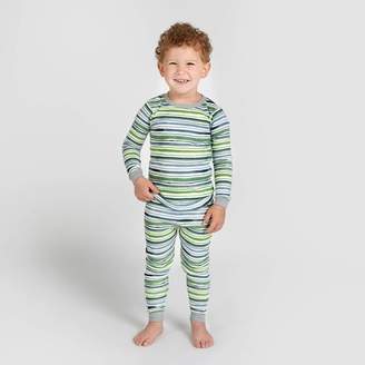 Burt's Bees Baby® Toddler Boys' Stripped Organic Cotton Pajama Set - Blue/Green