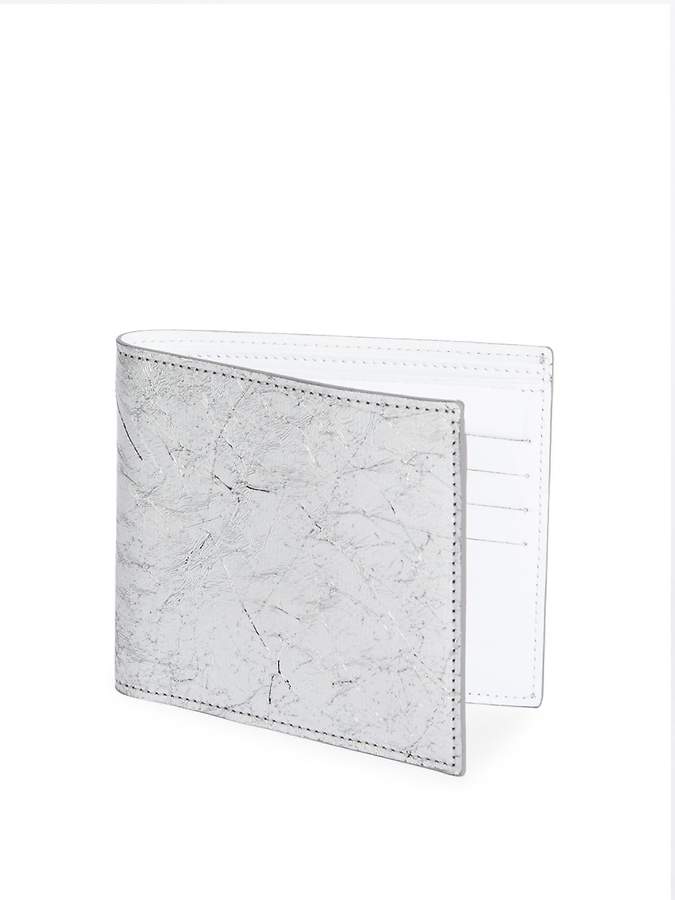 Men's Textured Leather Bi-Fold Wallet