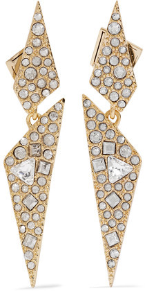 Gold-Plated Crystal Earrings