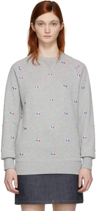 Grey All Over Fox Sweatshirt