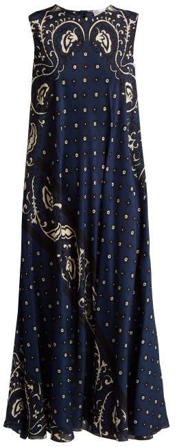 Silk paisley-print maxi dress