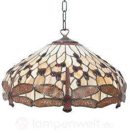 Bezaubernde Hängeleuchte Pavol im Tiffany-Design