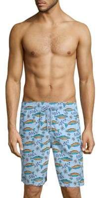 Sardine Print Swim Shorts