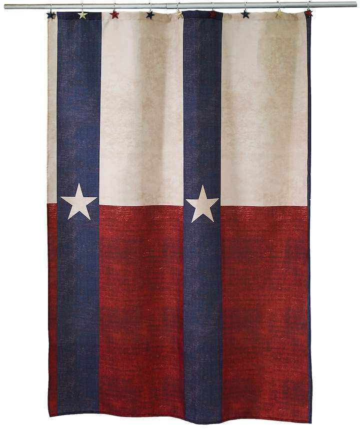 Texas Star Fabric Shower Curtain