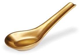 Han 24k Gold/Porcelain Spoon