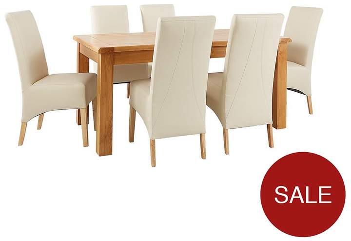 Oakland 170cm Solid Wood Dining Table + 6 Eternity Chairs