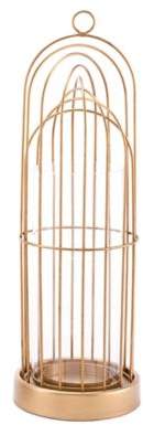 Large Birdcage Candle Holder in Gold