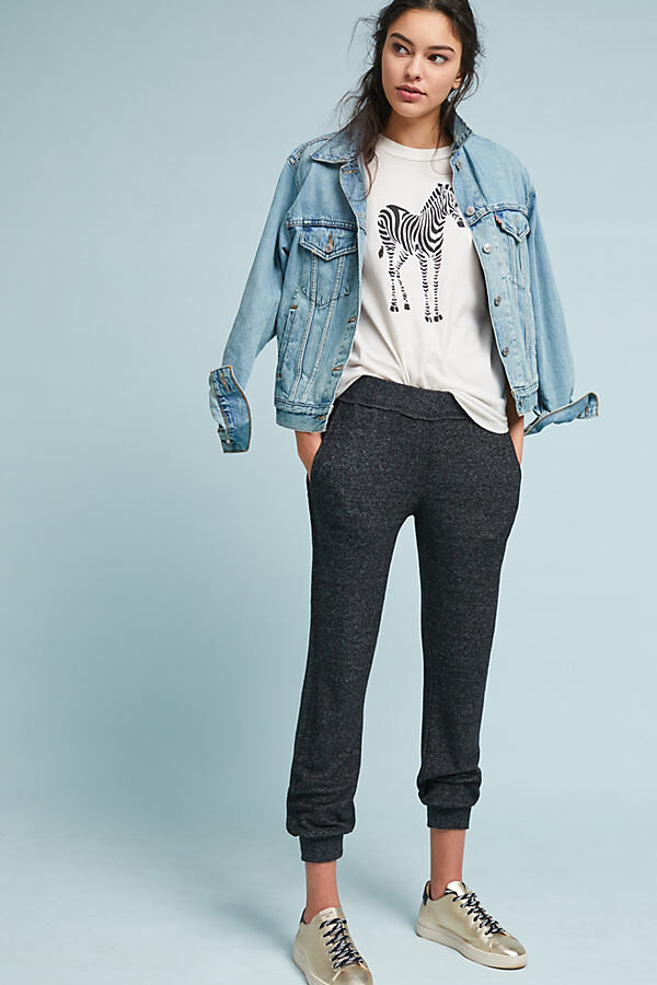 Buy Olyva Jogginghose aus gebürstetem Fleece - Dark Grey!