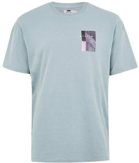 Oversize T-Shirt mit 'Unknown'-Print, blau