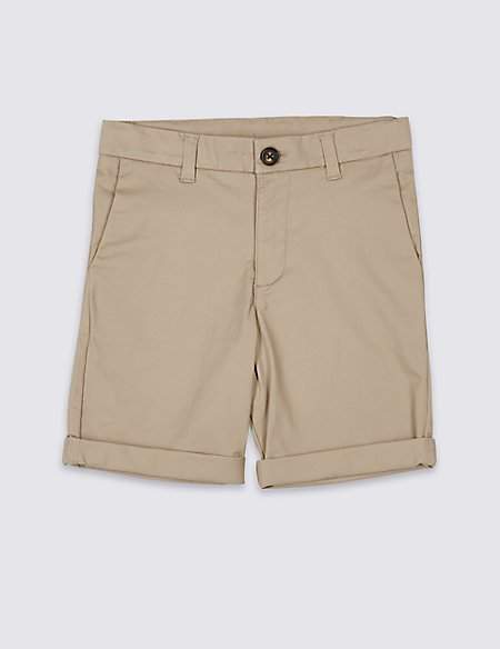 Cotton Chino Shorts with Stretch (3-16 Years)