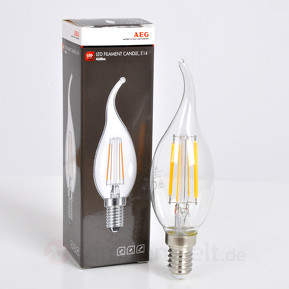 E14 4W 827 LED-Filament-Windstoßkerzenlampe