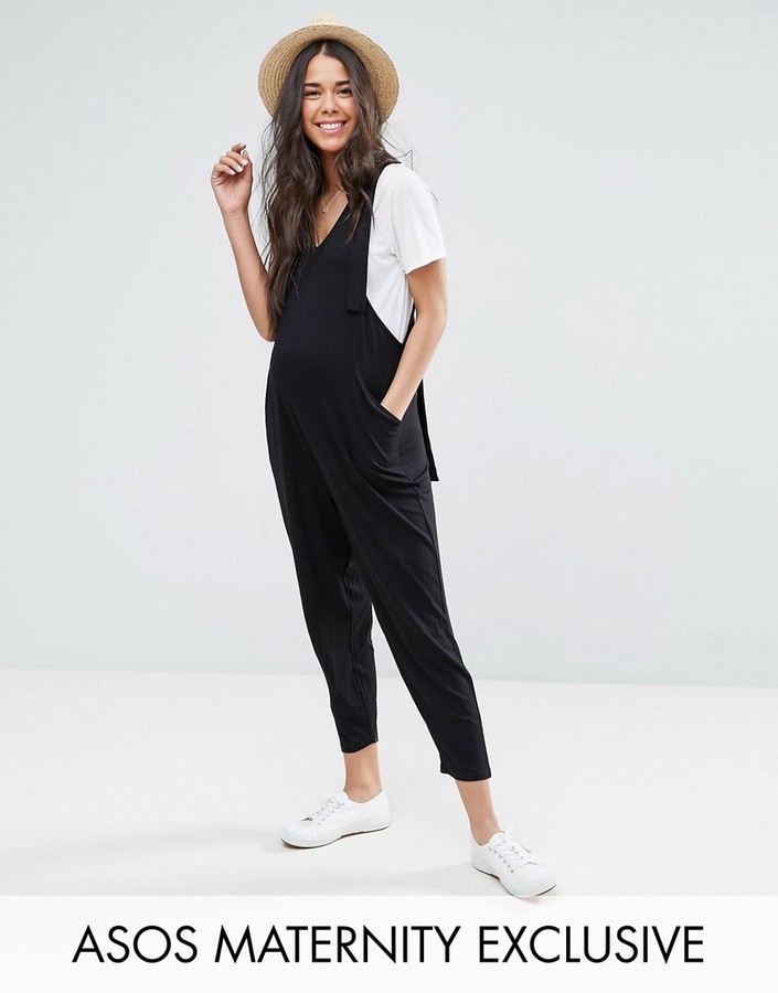 Maternity Overall Jumpsuit with Strapping Detail