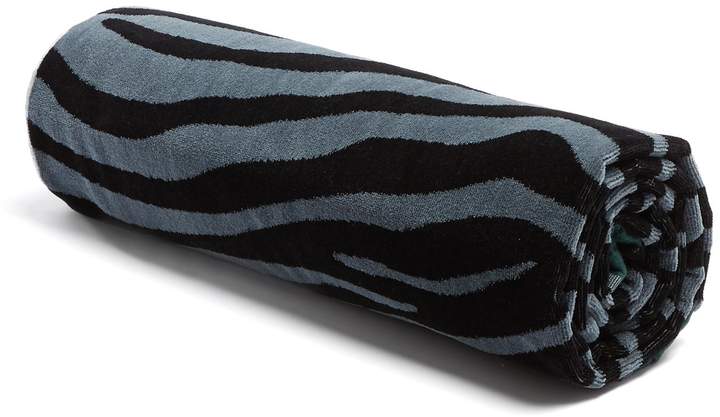 Animal-print cotton beach towel