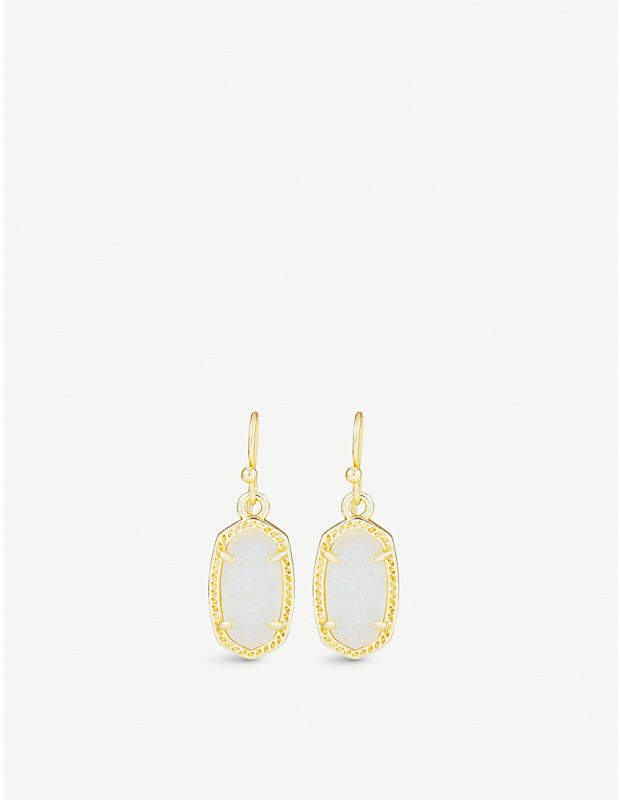Lee 14ct gold-plated and mother-of-pearl earrings