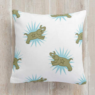 Jumping Elephants Self-Launch Square Pillows