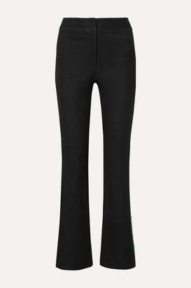 Monse Striped Cotton-blend Jacquard Flared Pants - Black