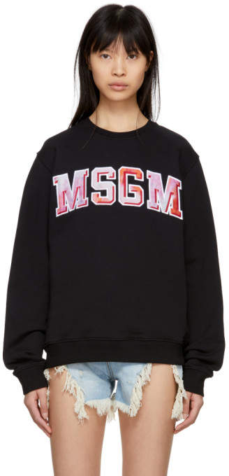 Black Tie-dye Logo Sweatshirt