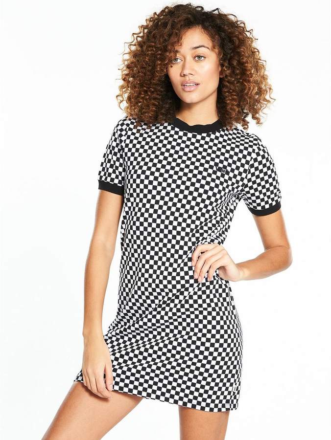 Checkerboard High Roller Print Dress