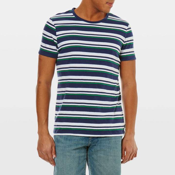 Stripe - Kurzärmeliges T-Shirt - blau
