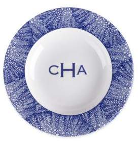 Personalized Sea Fan Blue Soup Bowl