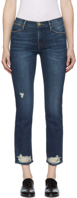 Blue le High Straight Jeans