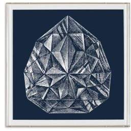 Natural Curiosities Framed Pear-Shaped Diamond Print