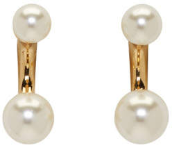 Gold Darcey Double Pearl Earrings
