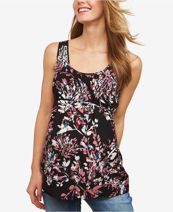 Motherhood Maternity Floral-Print Blouse