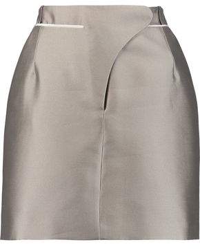 Grosgrain-Trimmed Mikado Mini Skirt