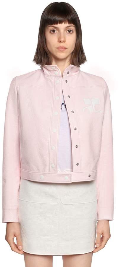 Jacke Aus Vinylbeschichteter Baumwolle