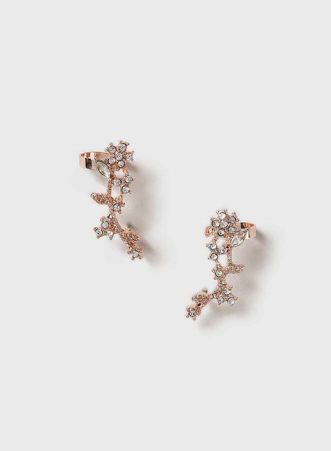 Rose gold And Crystal Ear Cuff