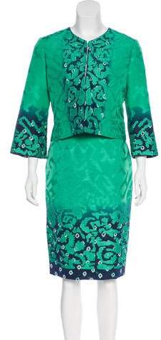 Buy Embroidered Silk Skirt Suit!