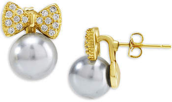 Fashionvictime Ohrringe Ohrringe Damen - Vergoldet Modeschmuck - Zirkonia, Perlen