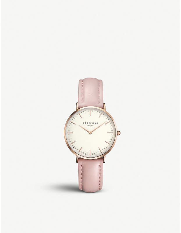 ROSEFIELD TWPR-T58 Tribeca rose-gold and leather watch