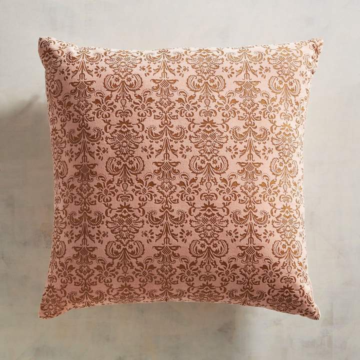 Sage Foil Print Velvet Pillow