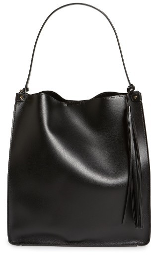 Faux Leather Bucket Bag 