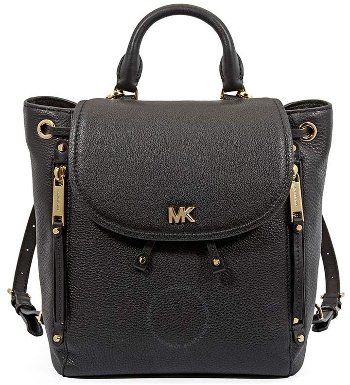 Michael Kors Evie Small Leather Backpack- Black - ONE COLOR - STYLE