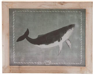 15x13 Kids Whale Framed Wall Art