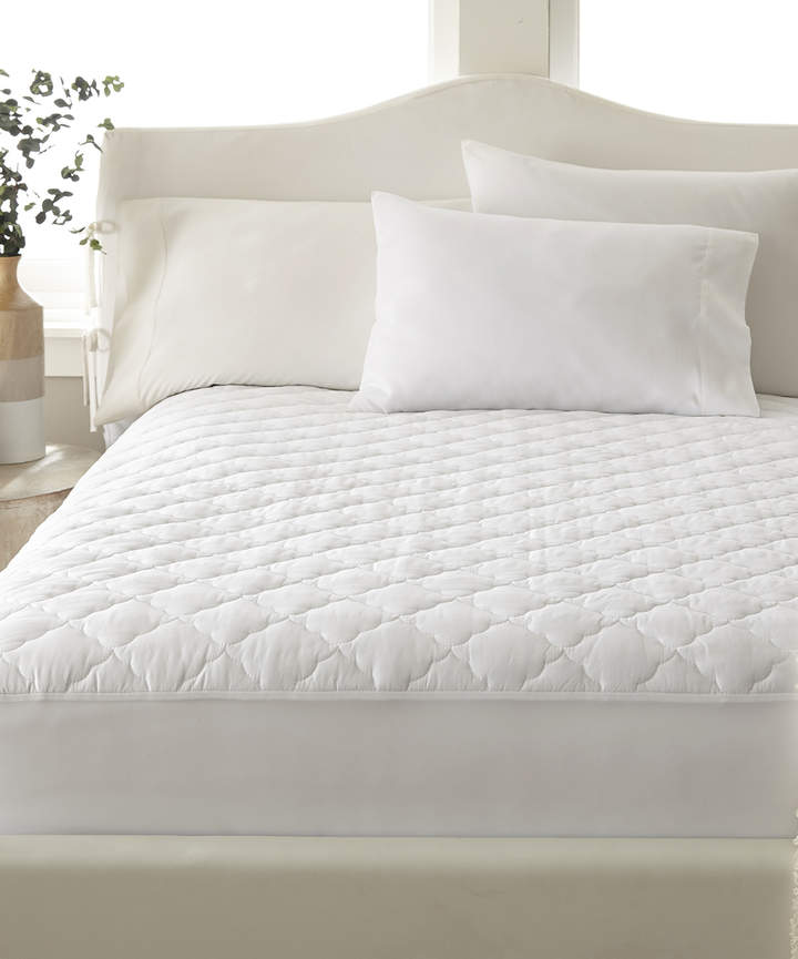 White 400-Thread Count Deep-Pocket Quilted Mattress Pad