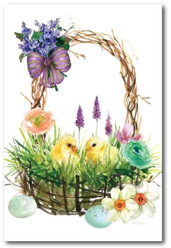 The Holiday Aisle 'Easter Basket III' Graphic Art Print On Wrapped Canvas