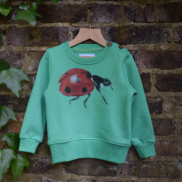 Naomi Stay Children's Organic Cotton Sweatshirt Ladybird Design