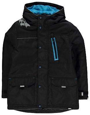Kids Boys Trackside Jacket Junior Padded Coat Top Waterproof Zip Full