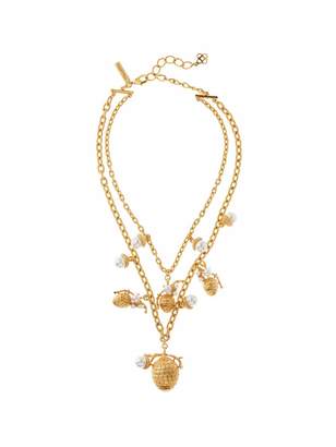 Oscar de la Renta Pearl Pinecone Necklace