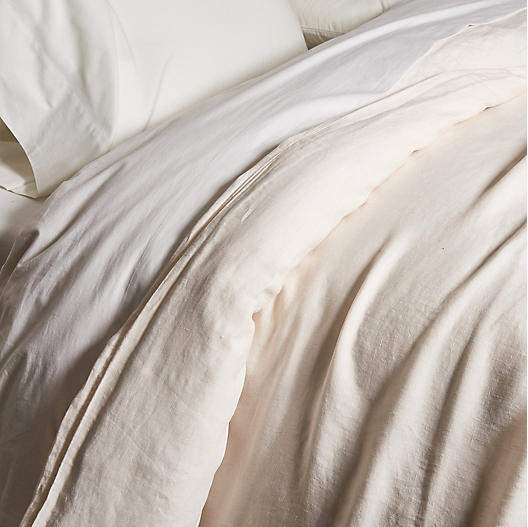 Matteo for One Kings Lane Washed Linen Duvet Cover - Blush - Twin