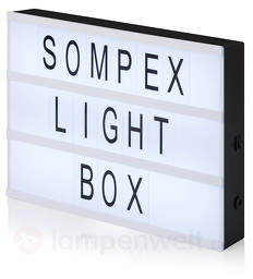 Dekorationsleuchte Light Box mit 80 Buchstaben