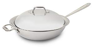 Stainless Steel 12 Chef's Pan with Lid