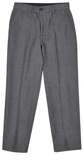 **Boys Grey Textured Suit Trousers (5 - 12 years)